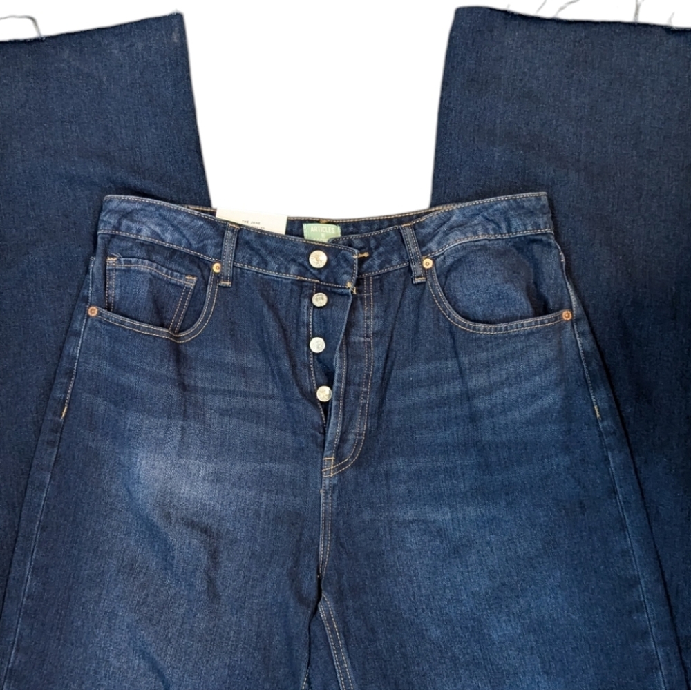 NEW...Articles of Society Jane Wide Leg Jeans in French Blue...Size 12/31